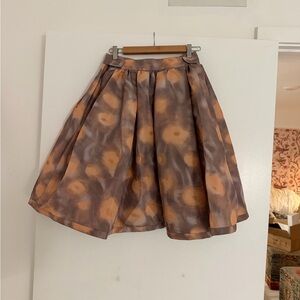 COS A-Line Skirt in Brown and Orange